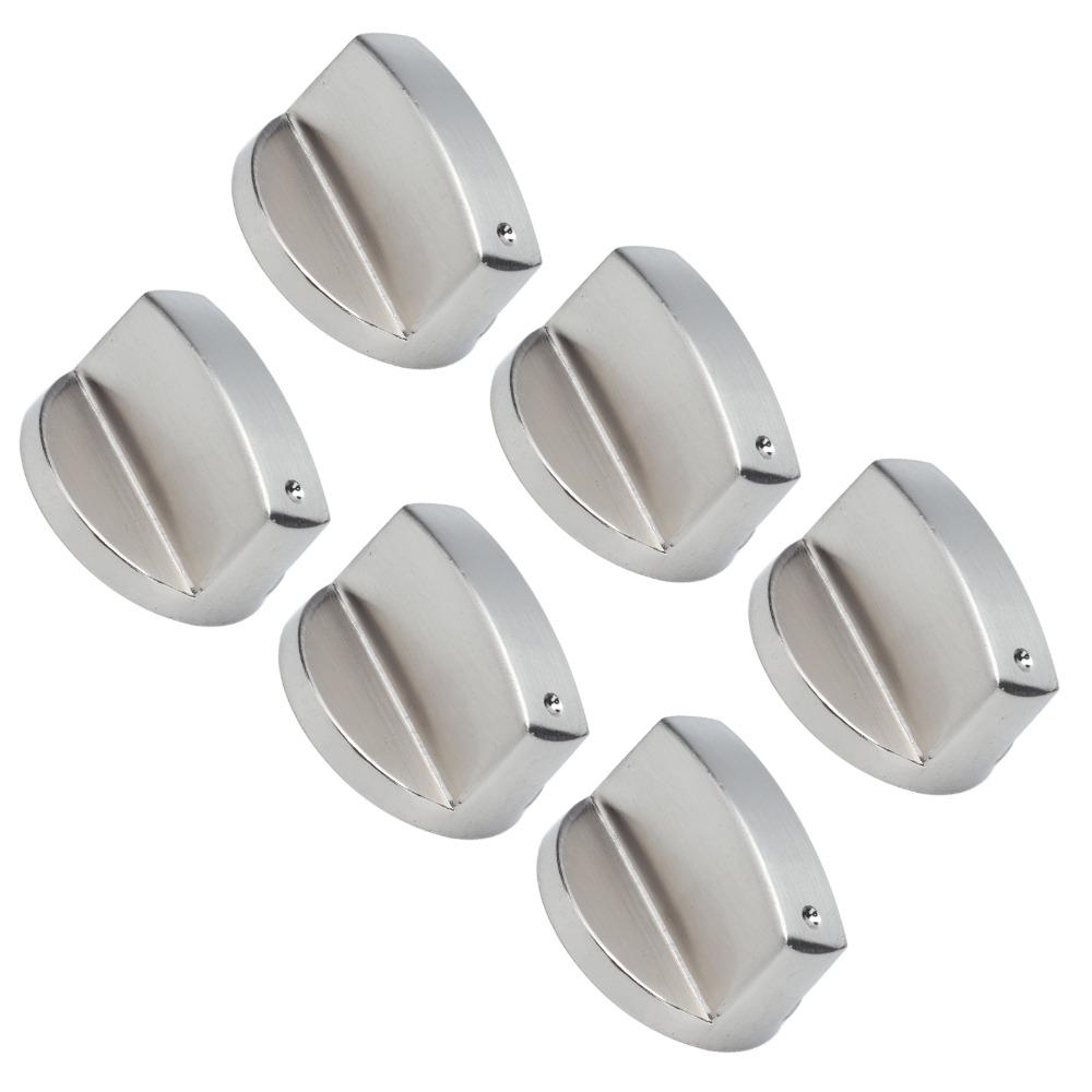 6PCS Indicator Hole Gas Stove Knobs Round Knob Replacement Stove Knobs  Kitchen Stove
