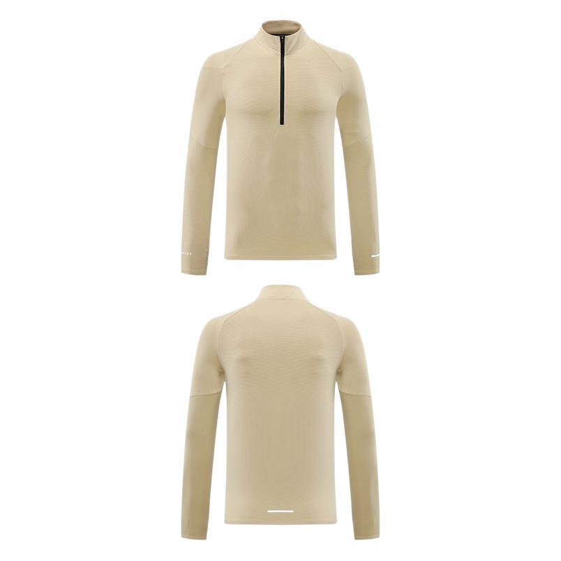 Men's Quick-Dry Half-Zip Sports Sweatshirt - Long Sleeve, Stretch, Stand Collar, for Autumn/Winter Running & Fitness.