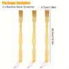 3pcs 18.3 Inch Back Scratcher, Bamboo Back Scratcher with Long Handle, Portable Novel Gifts for Family Friends, Christmas & Thanksgiving