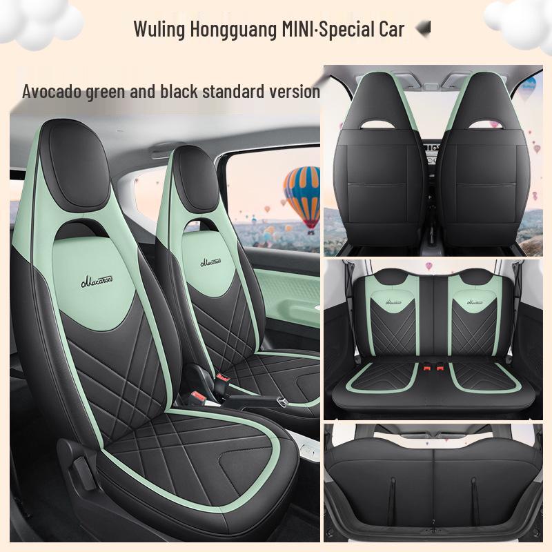Wuling Hongguang Mini Macaron Full Leather Cartoon Seat Cover for MINIEV
