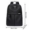 Daily Large Capacity Travel School Backpacks Ladies Pure Color Shoulder Knapsacks Nylon Zipper Shopping Rucksacks