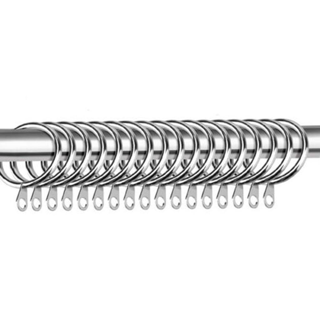 Metal Curtain Rings Hanging Hooks for Curtains Rods Pole Voile Heavy Duty Rings 6/12/24/48/60/84/96PCS Curtains Holder Hooks