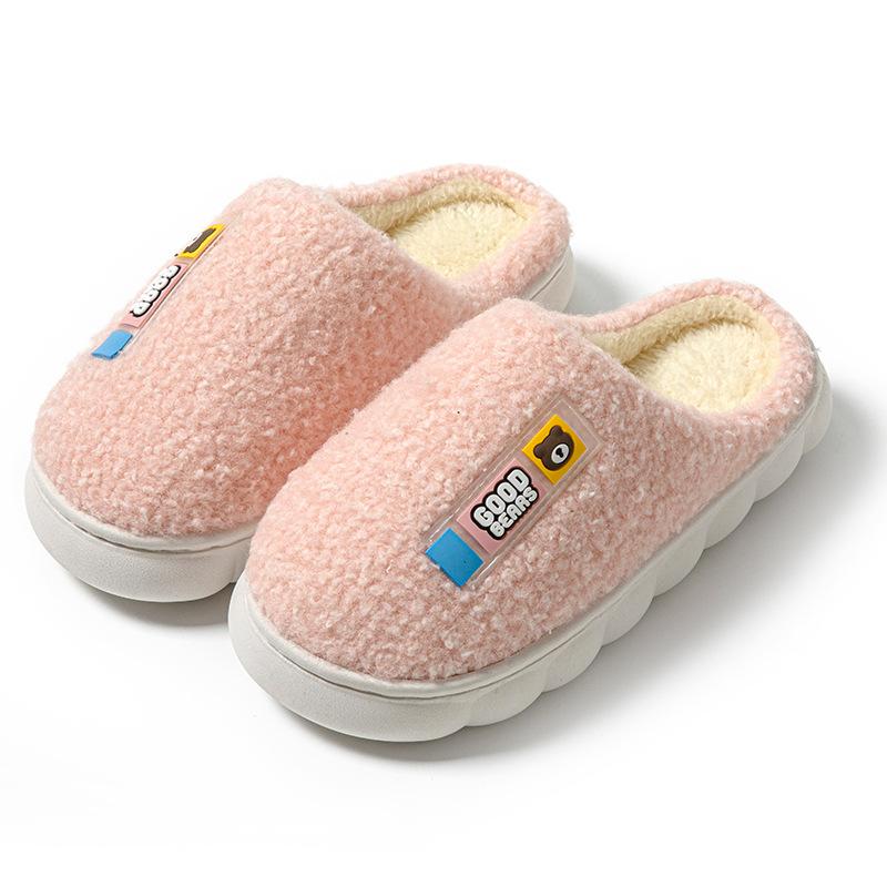 Cotton Slippers Autumn and Winter Indoor Home Hotel Thick-soled Plush Warm and Comfortable Shoes