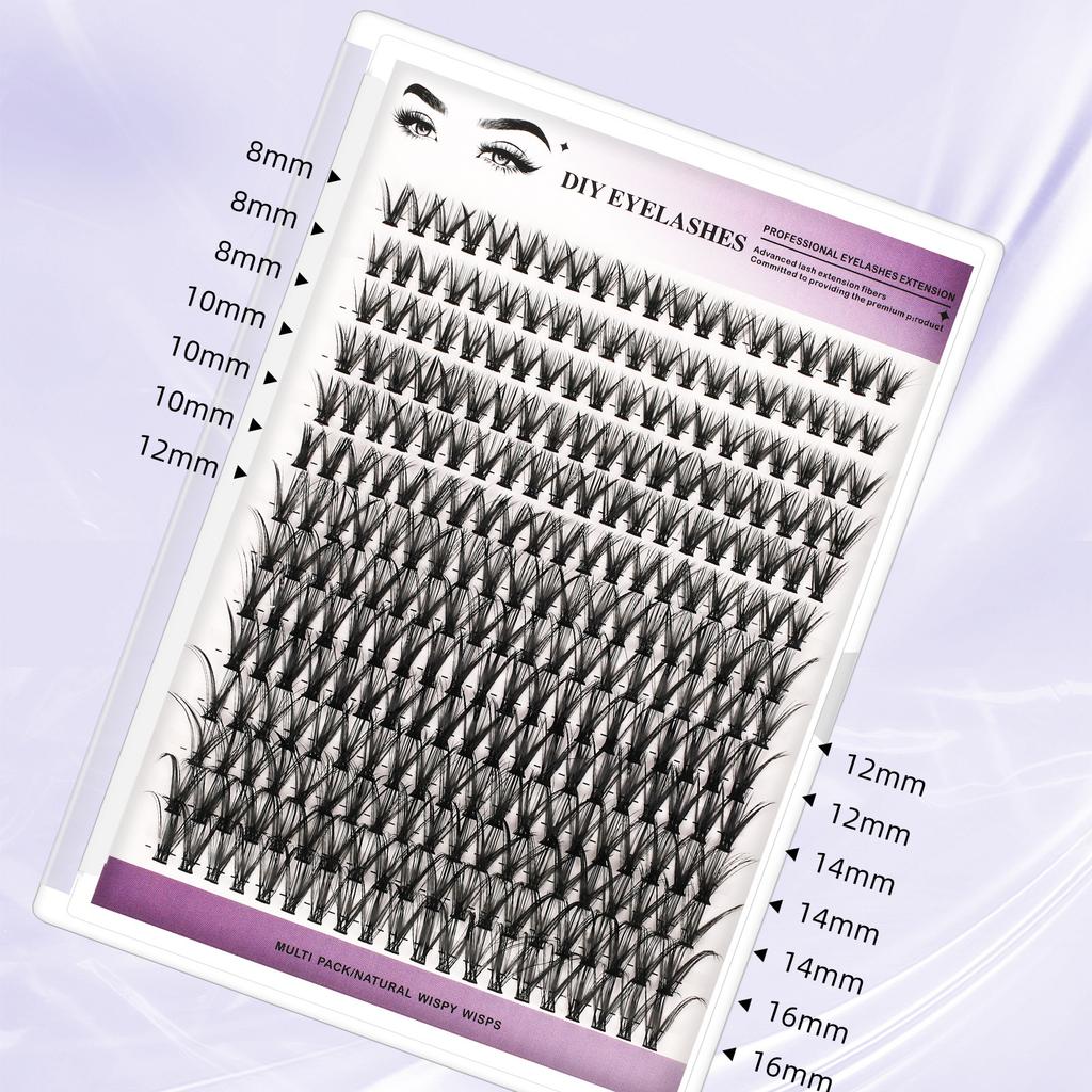 Dense Large Displacement 280 Clusters D Song Diy Eyelashes Segmented Single Cluster Grafted False Eyelashes
