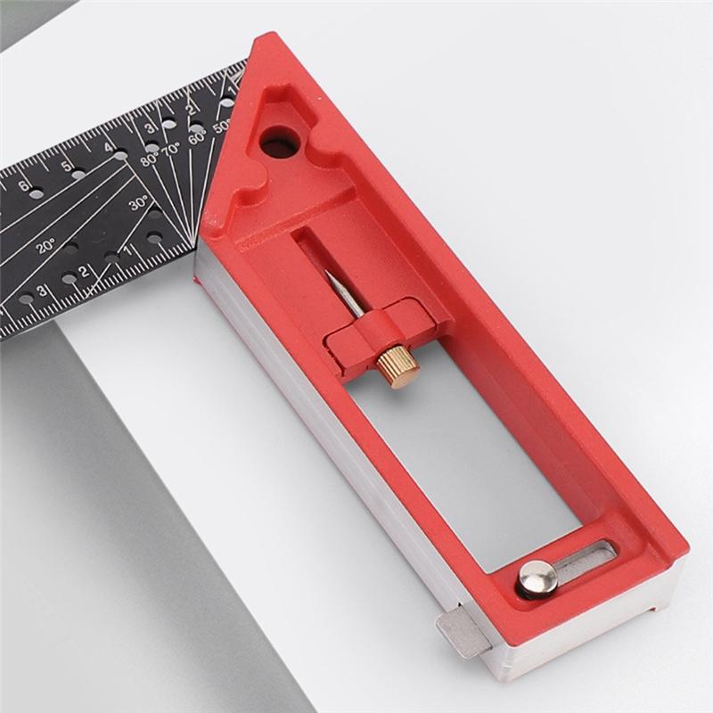 A96I-Multi-Angle Measuring Ruler Universal Combination Angle 45/90 Degree Multifunctional Gauge Right Angle Ruler