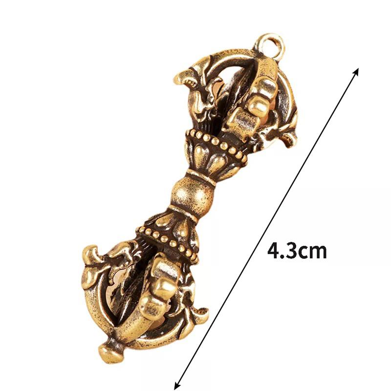 Ornament Tibetische Handwerkskunst Buddhistisch Kupfer Fünf-Speichen Dorje Vajra Mörser Schlüssel Neu