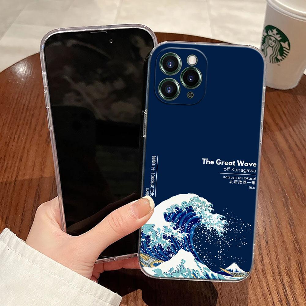 The Great Wave Katsushika Hokusai Case For Apple iPhone 17 16 15 14 13 12 11 Pro Max 16 Plus 16E 17Air 17Pro Phone Cover Funda