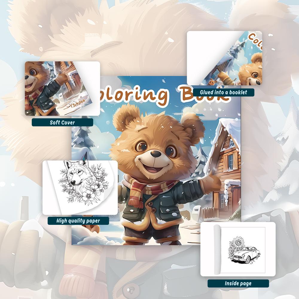 1pc,Adult coloring book,30 sheets different patterns 8.3x8.3''100gsm,is a Valentine's Day Easter holiday gift