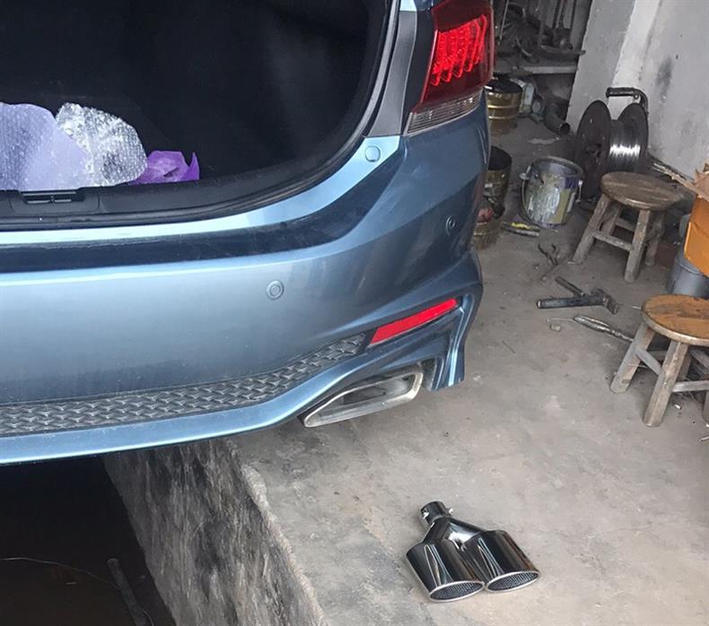 Capăt de evacuare universal din oțel inoxidabil cu ieșire dublă pentru modificarea Honda Spirior/Mercedes