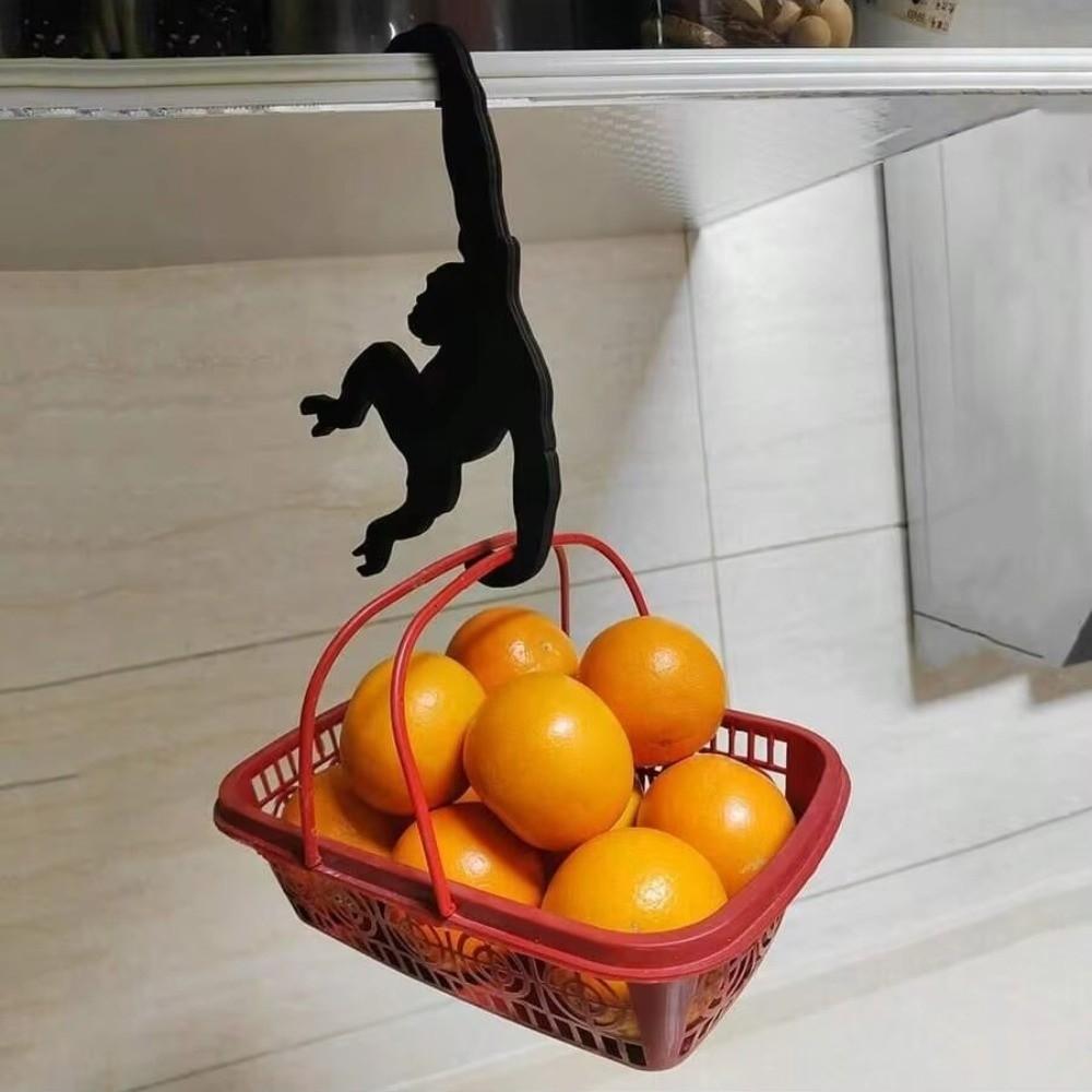 Creative Banana Balance Hook Wooden Under Cabinet Organizer Hooks Key Hanger Kitchen
