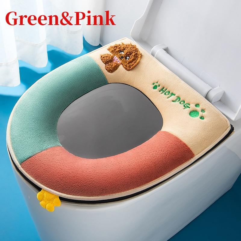 Cartoon Toilet Seat with Thickened Color Scheme for Household Toilets Waterproof Toilet Seat Ring for All Seasons Bathroom