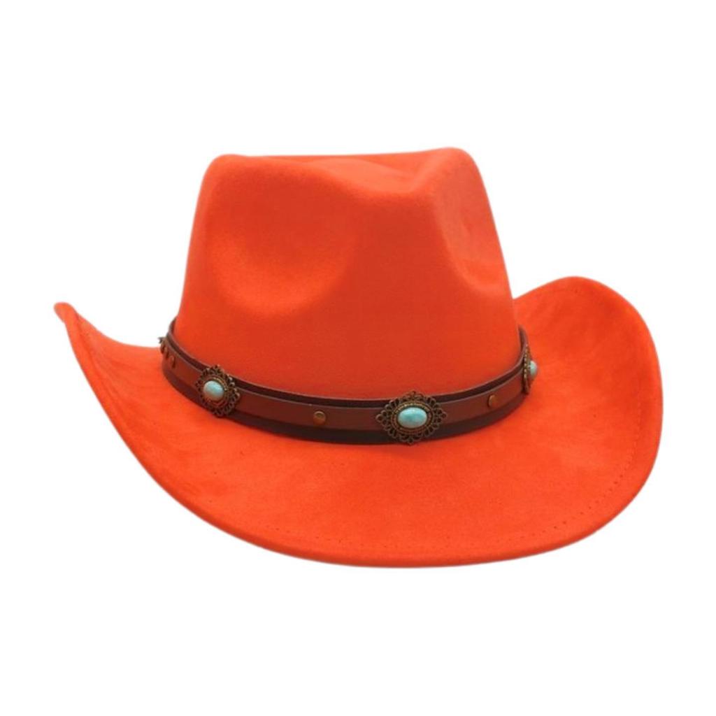 Premium Tibetan Cowboy Hat Stage Jazz Hat Multi-Color Suede Premium Top Hat