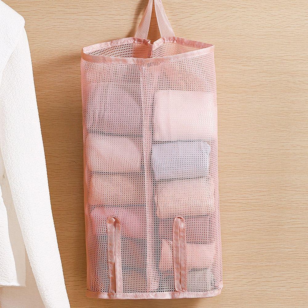 Large Capacity Underwear Storage Bag Garbage Bag Storage Artifact Reusable Hanging Mesh Bag Panda Bamboo