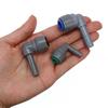 Quick Disconnect Elbow Connector Set, 6.35-9.5mm Male/Female Plastic Fittings for Easy Hose Assembly, No Tools Required