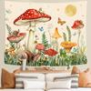 Red Mushroom Tapestry Moon Star Tapestries for Bedroom Aesthetic Beige Starry Night Green Plant Tapastrys Wall Hanging Butterfly