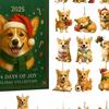 Coigi Advent Calendar 2025 24 Days Christmas Countdown with 24 Acrylic 2D Cute Corgi Pendants Dog-Themed Ornaments Set Holiday Gift