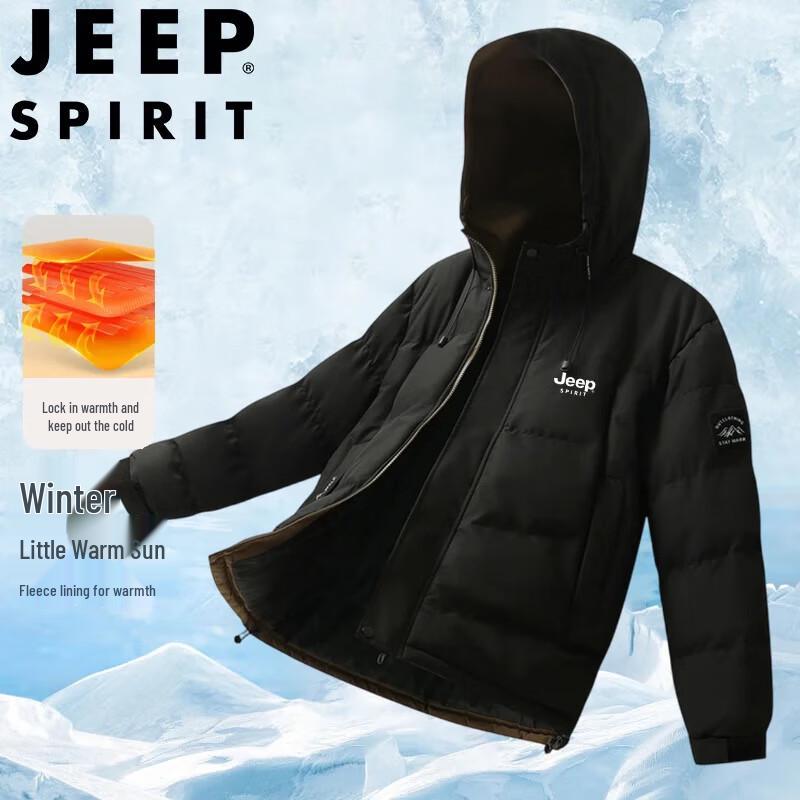 

JEEP SPIRIT Men s Hooded Padded Winter Jacket XL