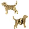 Beagle - Gold-plated Pin Brooch, Elegant Dog Ornament, Unique Pin by Brand