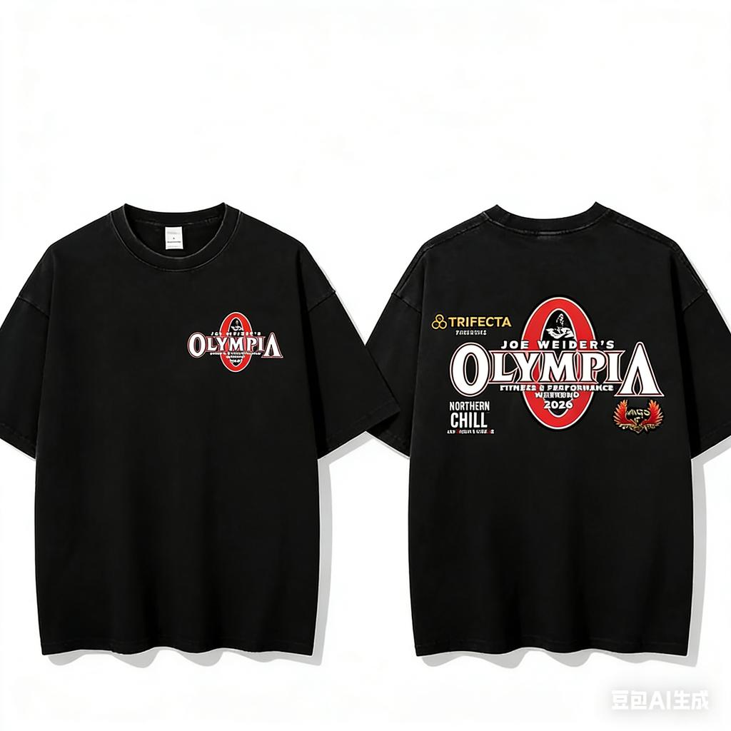 2026 Olympia Gym Unisexs Vintage Graphic T Shirt Unisex Summer Fashion ONeck Short Sleeve Tshirt Casual Sports Cotton Tee Top