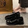 women's Bow versatile high heels Mary Jane thick soled leather shoes Fashion elegant shoes Trendy ladies pumps Zapatos Mujer