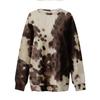 Damen Casual Fashion Vintage Bedrucktes Langarm-Sweatshirt mit O-Ausschnitt und Lagenpullover