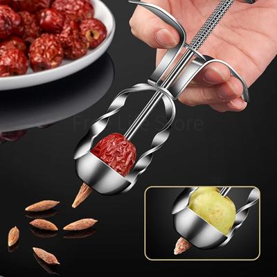 Descaroçador de cereja e azeitona, aço inoxidável, tâmaras vermelhas, removedor de caroço de jujuba, ferramentas multiuso para frutas, utensílio de cozinha