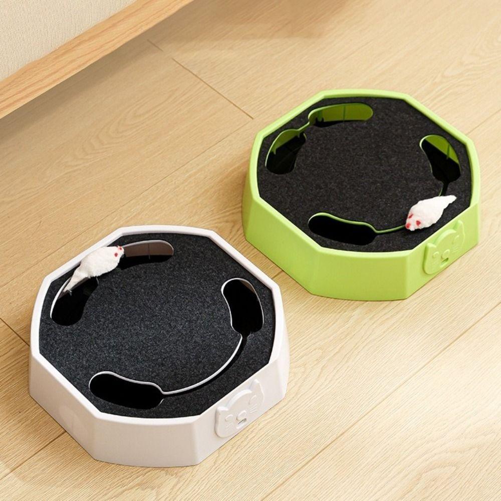 Scratch Resistant Automatic Mouse Follow Toy Adjustable Interactive Cat Toy  For Cats Dogs