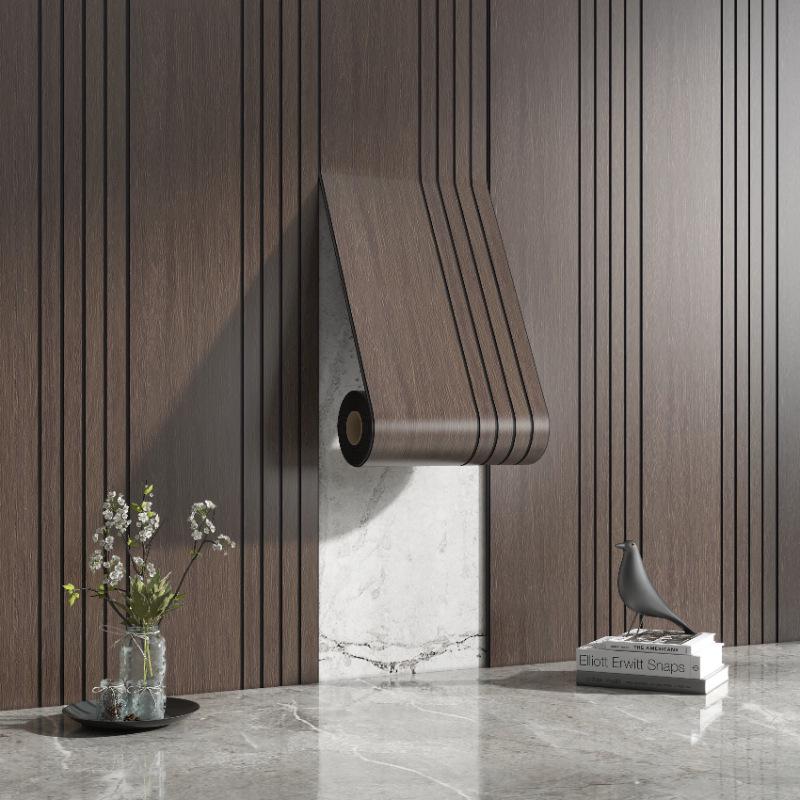 3D Embossed Wood Grain Wall Sticker: Waterproof TV Background Decor Panel