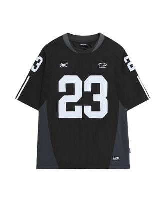 T-Shirt Oversize Sportiva in Nylon da Calcio ODDSTUDIO - Nera