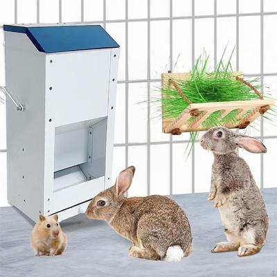 Bunny Feeder Trough, Cage Rabbits Feeder, Iron Poultry Hanging Chicken Food