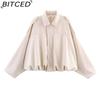 BITCED Women's Pre-Spring Fashion Suede-Effect Pilot Jacket