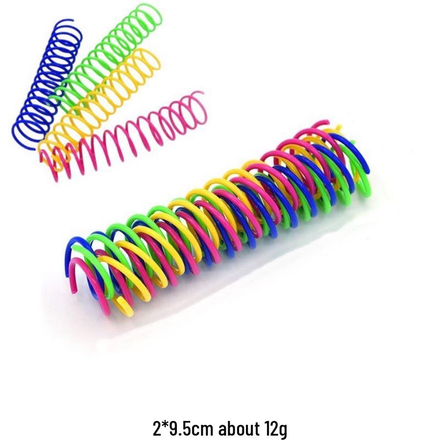 Zestaw zabawek sprężynowych dla kota: Kolorowy, 4-częściowy do samodycznej zabawy i rozrywki