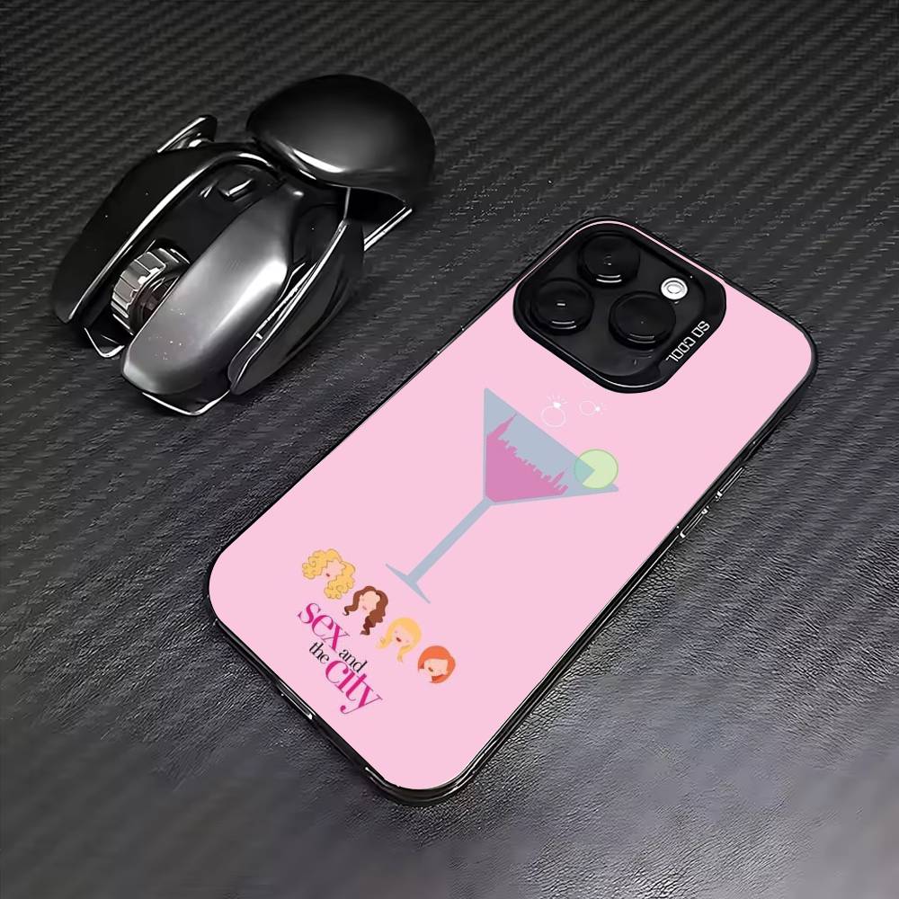 Sex And The City Phone Case For iPhone17,16,15,14,13,12,11 Plus,Pro Max Colored Silver Plated Inside Cover