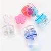 1 Set Flower Shape Nail Stamper Clear Silicone Head Manicure Scraper Transfer Templates Printing Kits Nail Art Stamping Plates