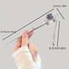 5pcs Chinese Hairpins Black Rose Butterfly Decorations Hair Needles for Daily Holiday Wear Long Skirts Qipao Elegant Accessories
