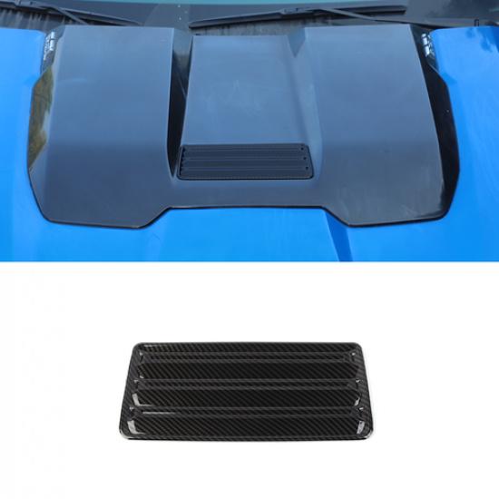 Kolfiber Yttre Motorhuvs Scoop Cover Bezel För Chevrolet Silverado 22+