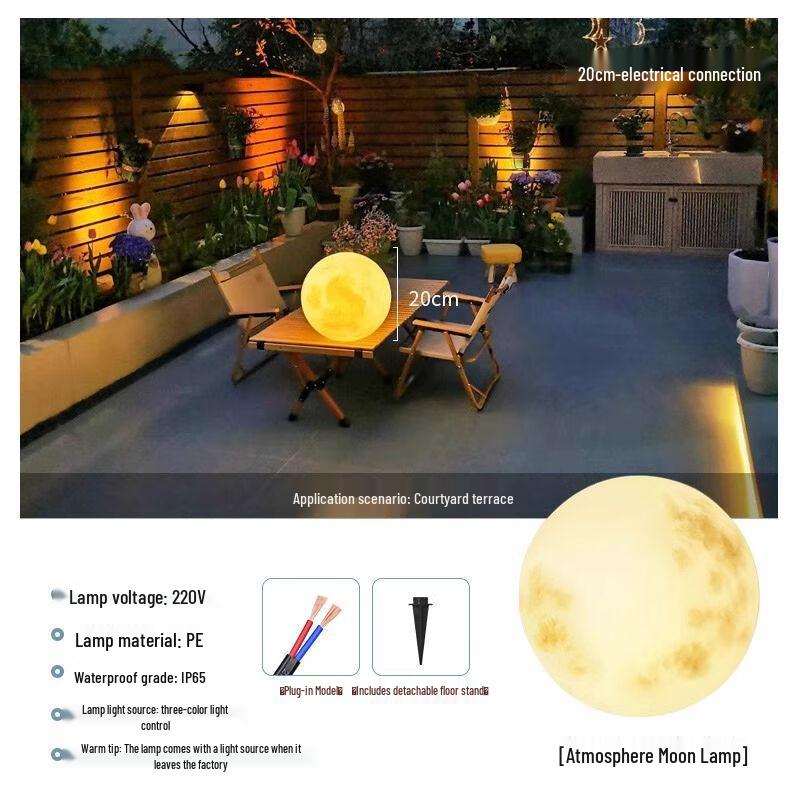 Outdoor Waterproof LED Moon Sphere Landscape Lamp