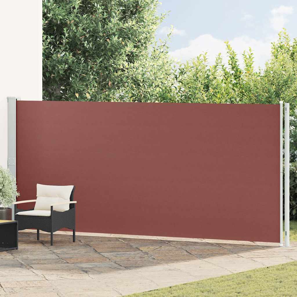 Vidaxl Wysuwana Markiza Boczna Na Taras, 180 X 600 Cm, Brązowa