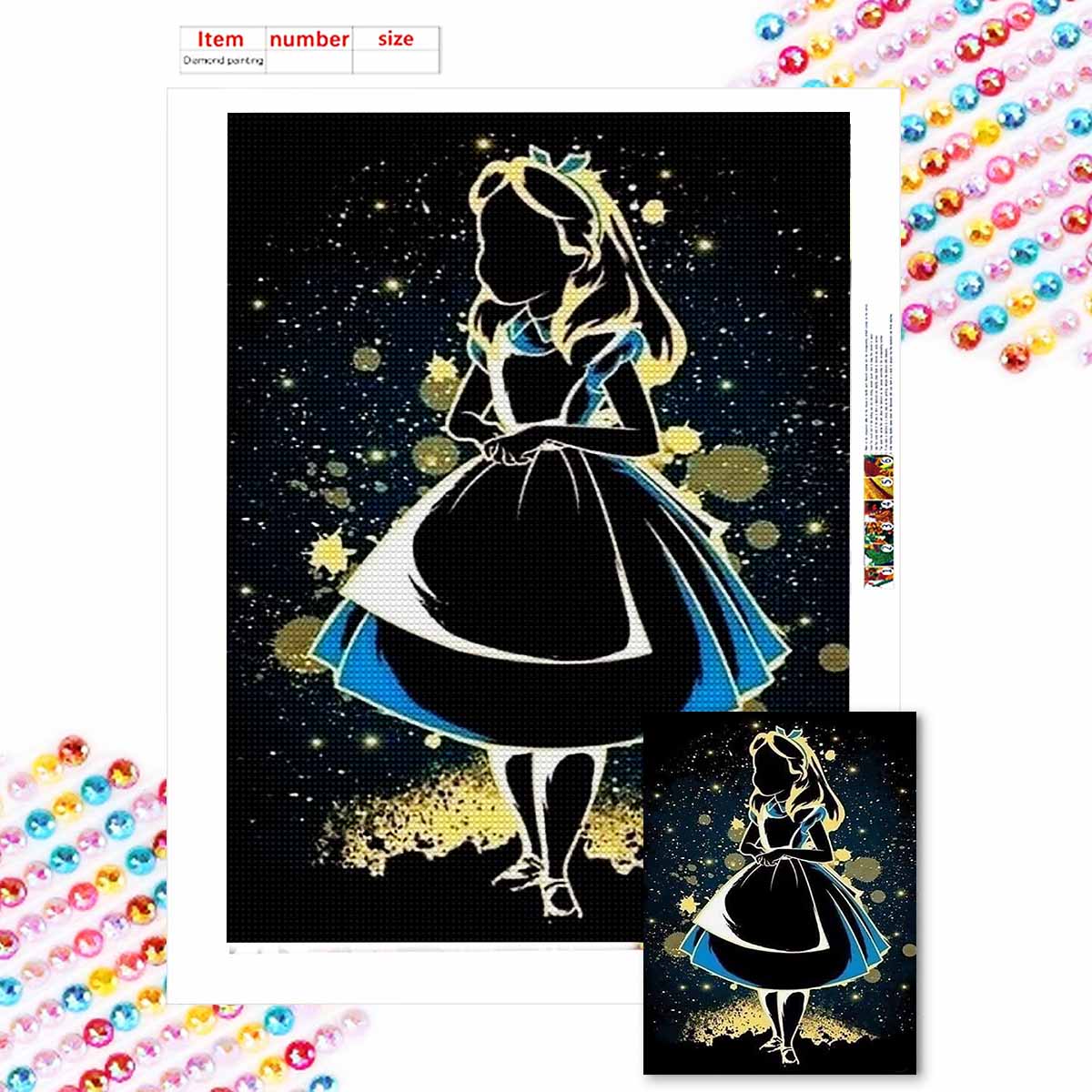 

5D Алмазная Живопись Сделай Сам Золушка, В Растерянности Полная Выкладка Стразами Мозаика Вышивка Изделия Ручной Работы Декор для Дома Подарок Round 20x30cm