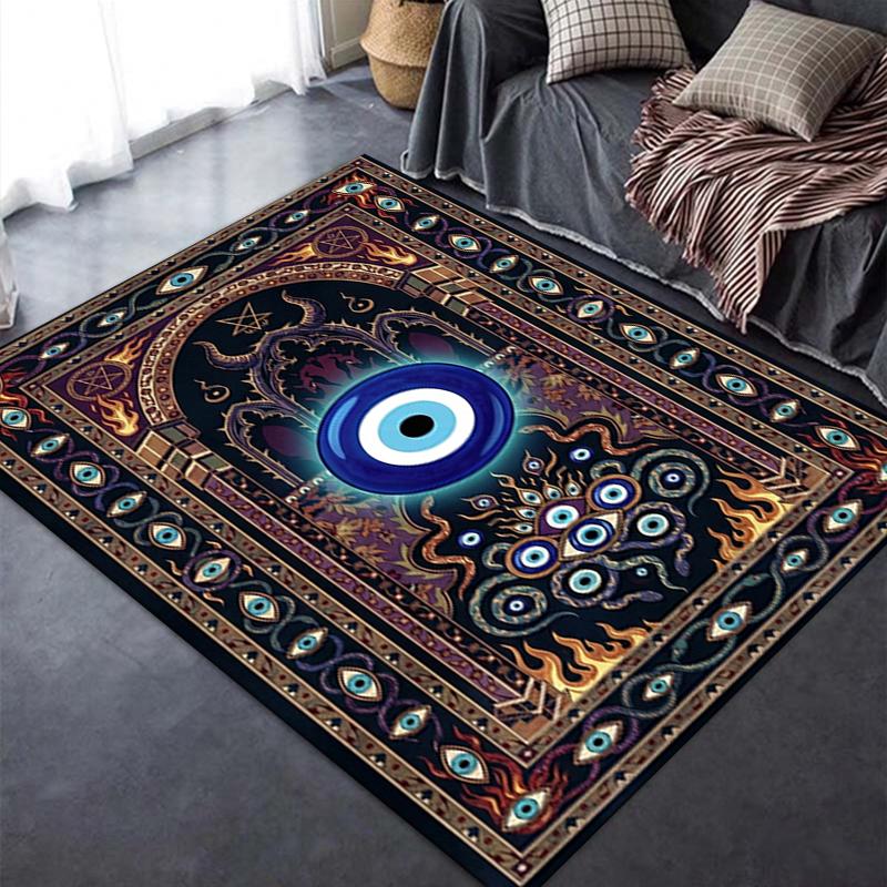 2025 New Evil Eye Carpet Rug for Living Room Bedroom Home Sofa Decoration,Kids play Non-slip Floor Mat166