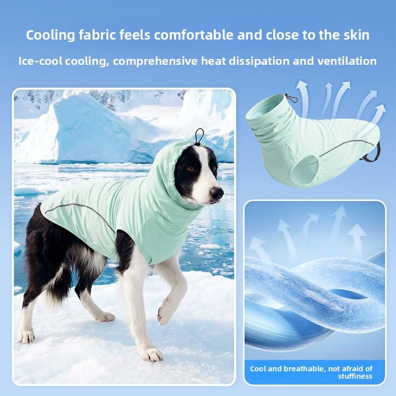Summer New Style Dog Outdoor Sun Protection Clothing with Ice Sensation Cooling and Adjustable Coolness for Sun Protection