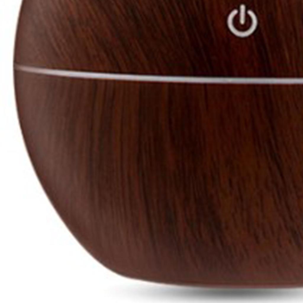 Ustrasound Humidifier 130ML Deep Wood Grain Mini USB Humidifier for Bedroom Office Hotel 2W