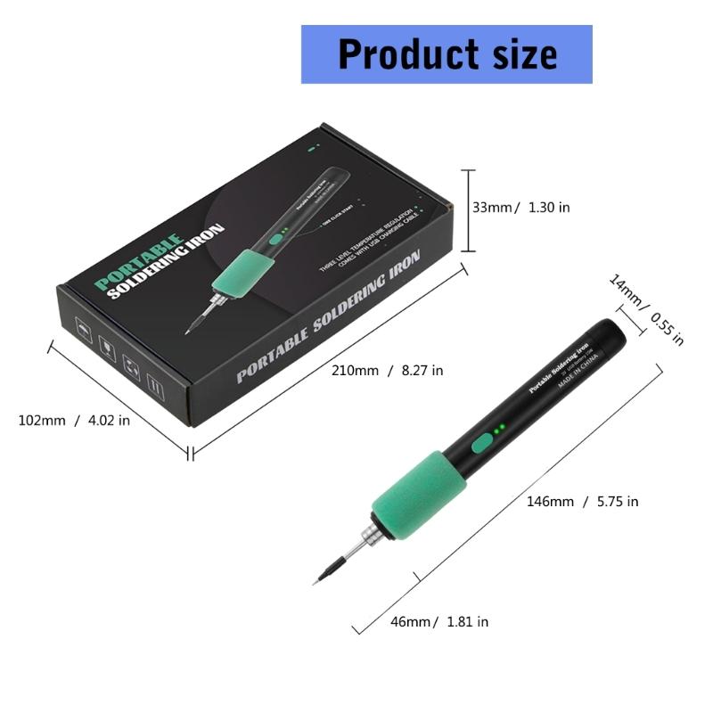 Handy 600mAh Small Cordless USB Recharegeable Soldering Iron with Intelligent Heating for DIY Enthusiasts Welding Tool