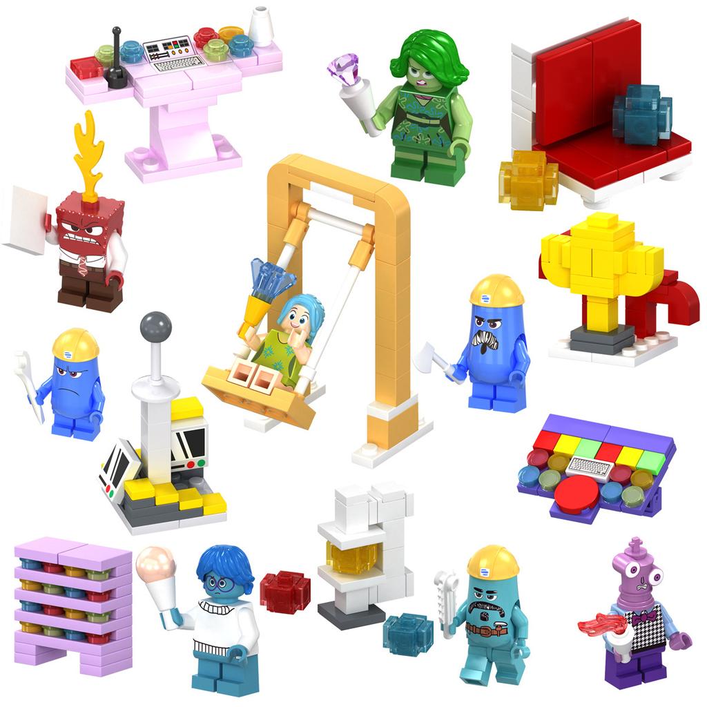 Alles steht Kopf 2 Bausteine Spielzeugfigur Modell Set Jungen Spielzeug Pädagogisches Puzzle 2025 Neues Zeichentrickfigur Set