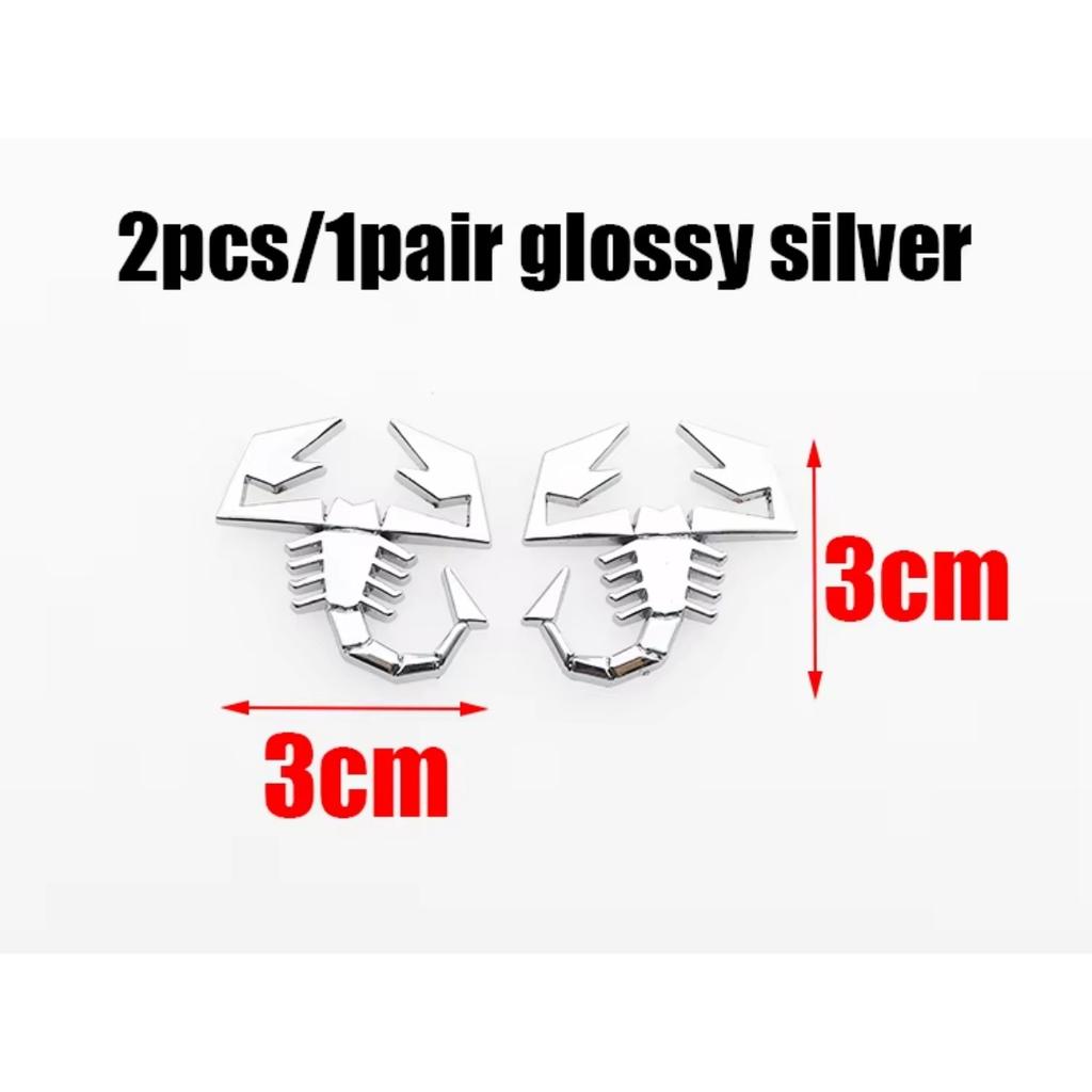 1 Stück 3D Metall Auto Kotflügel Seite Logo Heck Kofferraum Emblem Abzeichen Aufkleber für Abarth 500 600 124 125 595 Egea