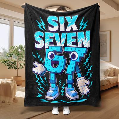 67 Model Robot Fleece Blanket Is Machine-washable and Suitable for Use On Sofas, Beds, for Travel, Camping, and In Living Rooms