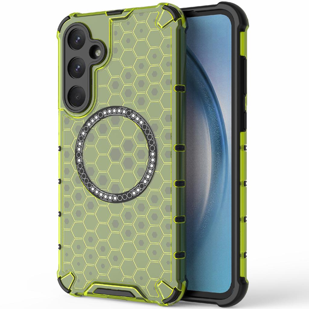 For Samsung Galaxy A55 5G Case Honeycomb Heat Dissipation TPU+PC Magnetic Phone Cover