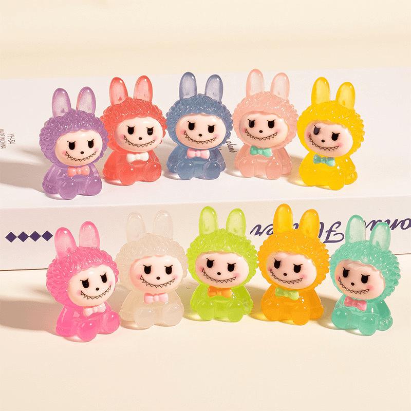 Cartoon Labu DIY Jewelry Pendant Car Ornament Labu Doll Night Light Resin Accessories