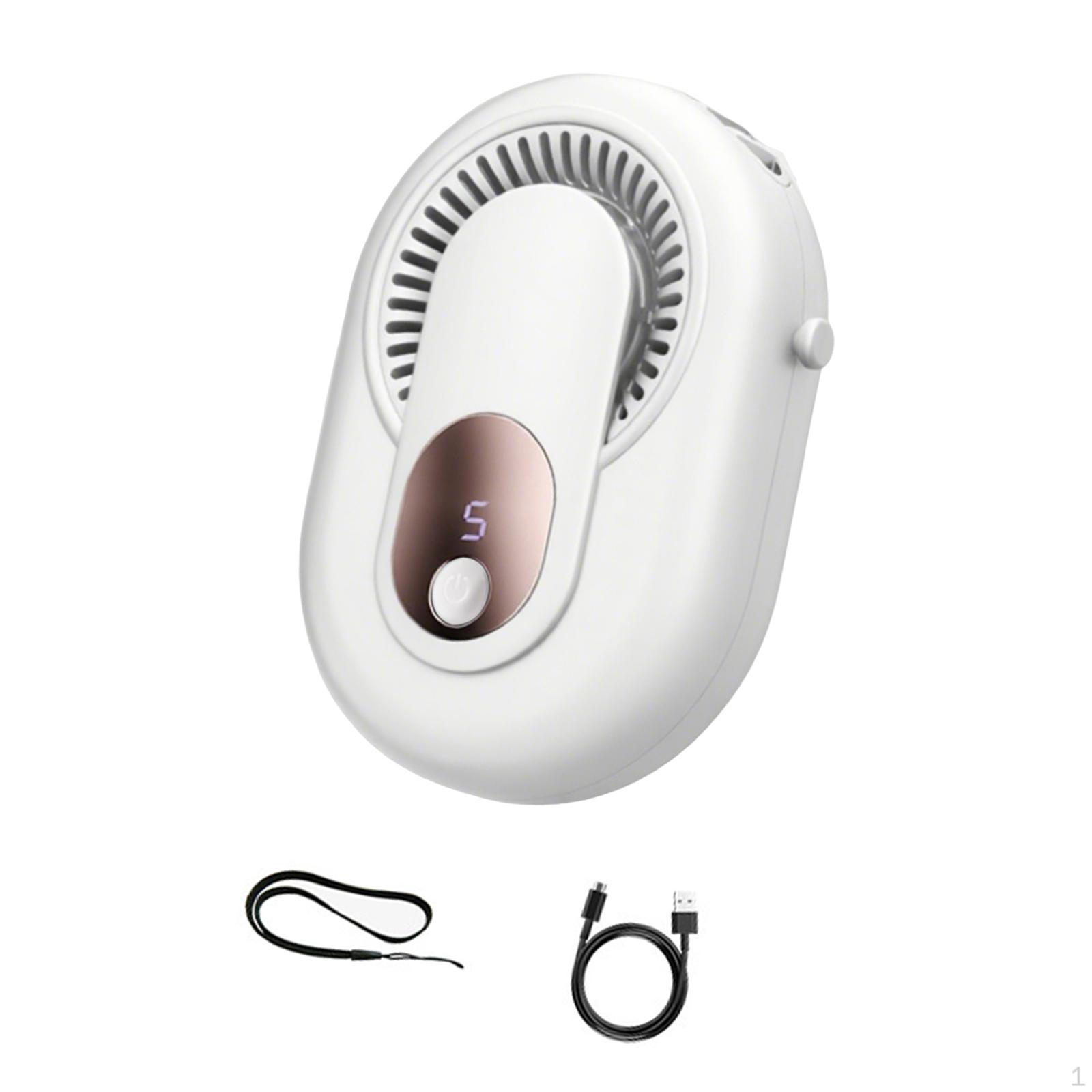 

Clip on Waist Fan Handheld Multifunctional Table Travel Accessory Hanging for Backpacking белый