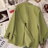 Damen Blazer Jacke Frühling Einreiher Lässig Schmale Passform Anzugmantel